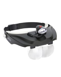 Carson Kopflupe PRO Series MagniVisor Deluxe mit LED und 4 Linsen