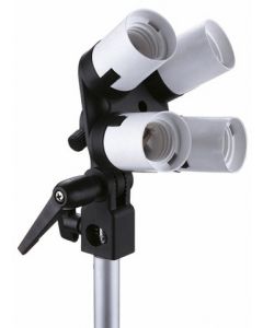 Falcon Eyes Lampenhalterung LH-4E27LS 4 mit E27 + Tilting Bracket