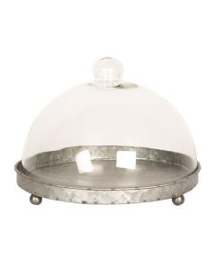 Clayre Eef Glasglocke 6GL2491 Grey Transparent 21x15 cm